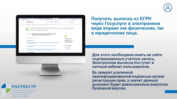 Наиболее востребованные виды выписок из ЕГРН можно получить через Госуслуги