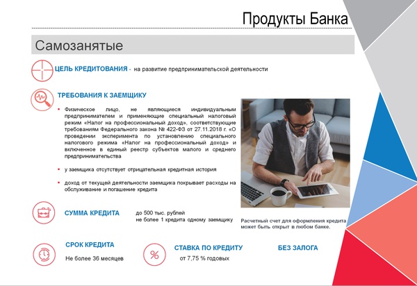 Новый продукт МСП Банка, ориентированный на самозанятых